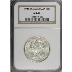 1921 50C Alabama 2x2 MS64 NGC