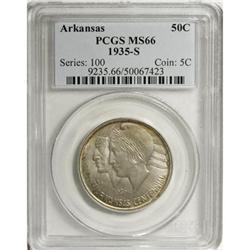 1935-S 50C Arkansas MS66 PCGS