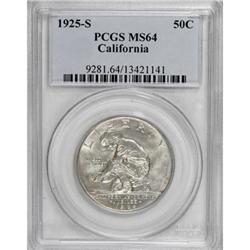 1925-S 50C California MS64 PCGS