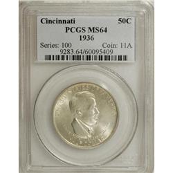 1936 50C Cincinnati MS64 PCGS