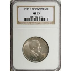 1936-D 50C Cincinnati MS65 NGC