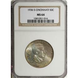 1936-S 50C Cincinnati MS64 NGC
