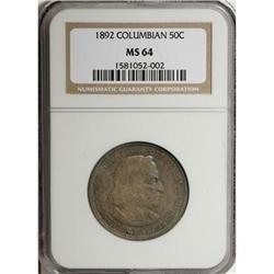 1892 50C Columbian MS64 NGC