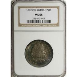 1892 50C Columbian MS65 NGC