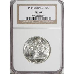 1935 50C Connecticut MS63 NGC