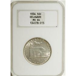 1936 50C Delaware MS64 NGC
