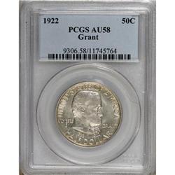 1922 50C Grant no Star AU58 PCGS