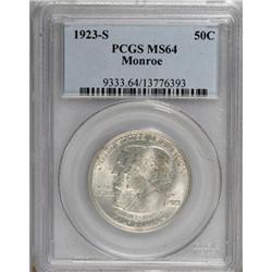 1923-S 50C Monroe MS64 PCGS