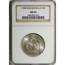 1938 50C New Rochelle MS65 NGC