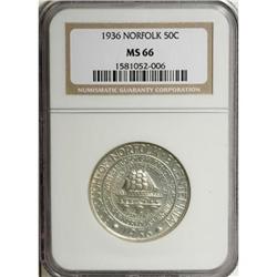 1936 50C Norfolk MS66 NGC