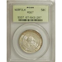 1936 50C Norfolk MS67 PCGS