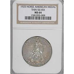 1925 Medal Norse Thin Planchet MS64 NGC