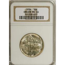 1936 50C Oregon MS66 NGC