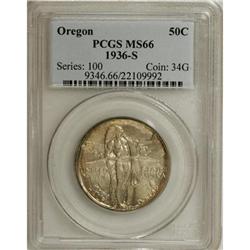 1936-S 50C Oregon MS66 PCGS