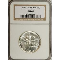 1937-D 50C Oregon MS67 NGC