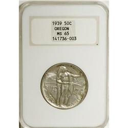 1939 50C Oregon MS65 NGC