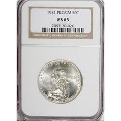1921 50C Pilgrim MS65 NGC
