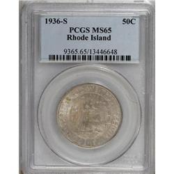 1936-S 50C Rhode Island MS65 PCGS