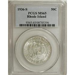 1936-S 50C Rhode Island MS65 PCGS