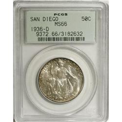 1936-D 50C San Diego MS66 PCGS