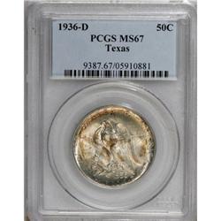 1936-D 50C Texas MS67 PCGS