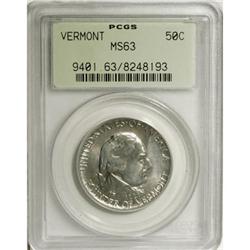 1927 50C Vermont MS63 PCGS