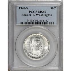 1947-S 50C Booker T. Washington MS66 PCGS