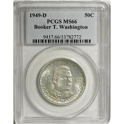 1949-D 50C Booker T. Washington MS66 PCGS