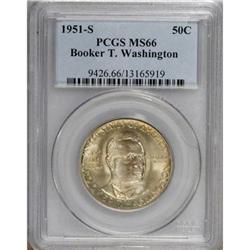 1951-S 50C Booker T. Washington MS66 PCGS