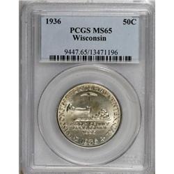 1936 50C Wisconsin MS65 PCGS