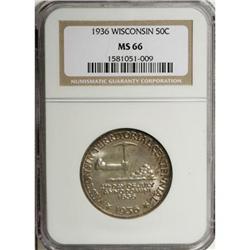 1936 50C Wisconsin MS66 NGC