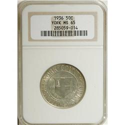 1936 50C York MS65 NGC