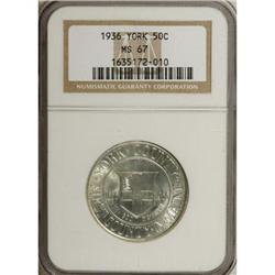 1936 50C York MS67 NGC