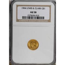1904 G$1 Lewis and Clark AU58 NGC