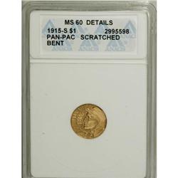 1915-S G$1 Panama-Pacific Gold Dollar MS60 ANACS