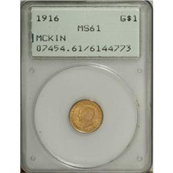 1916 G$1 McKinley MS61 PCGS