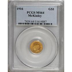 1916 G$1 McKinley MS64 PCGS