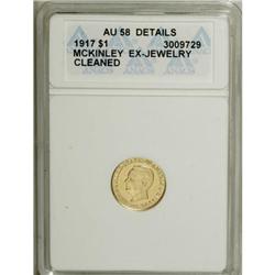 1917 G$1 McKinley AU58 ANACS