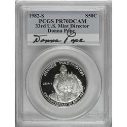 1982-S S50C Washington Silver Half Dollar Deep Cameo PR