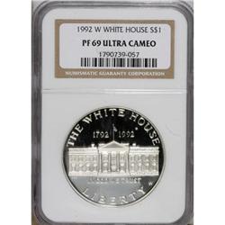 1992-W $1 White House Silver Dollar Deep Cameo PR69 NGC