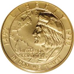 1992-W G$5 Columbus Gold Five Dollar MS69 NGC