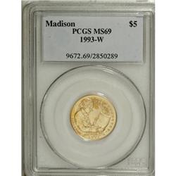 1993-W G$5 Bill of Rights Gold Five Dollar MS69 PCGS