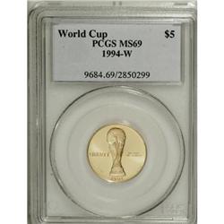1994-W G$5 World Cup Gold Five Dollar MS69 PCGS