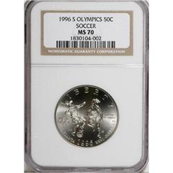 1996-S 50C Olympic/Soccer Half Dollar MS70 NGC