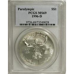 1996-D $1 Olympic/Paralympics Silver Dollar MS69 PCGS
