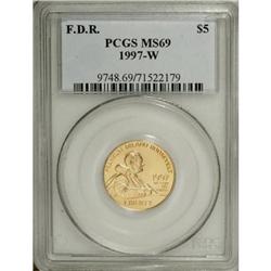1997-W G$5 Franklin D. Roosevelt Gold Five Dollar MS69