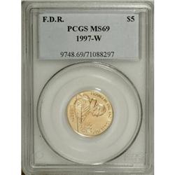 1997-W G$5 Franklin D. Roosevelt Gold Five Dollar MS69