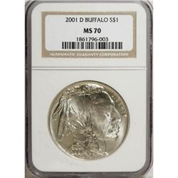 2001-D $1 Buffalo Silver Dollar MS70 NGC