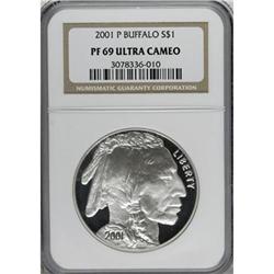 2001-P $1 Buffalo Silver Dollar Deep Cameo PR69 NGC
