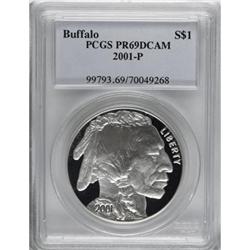 2001-P $1 Buffalo Silver Dollar Deep Cameo PR69 PCGS